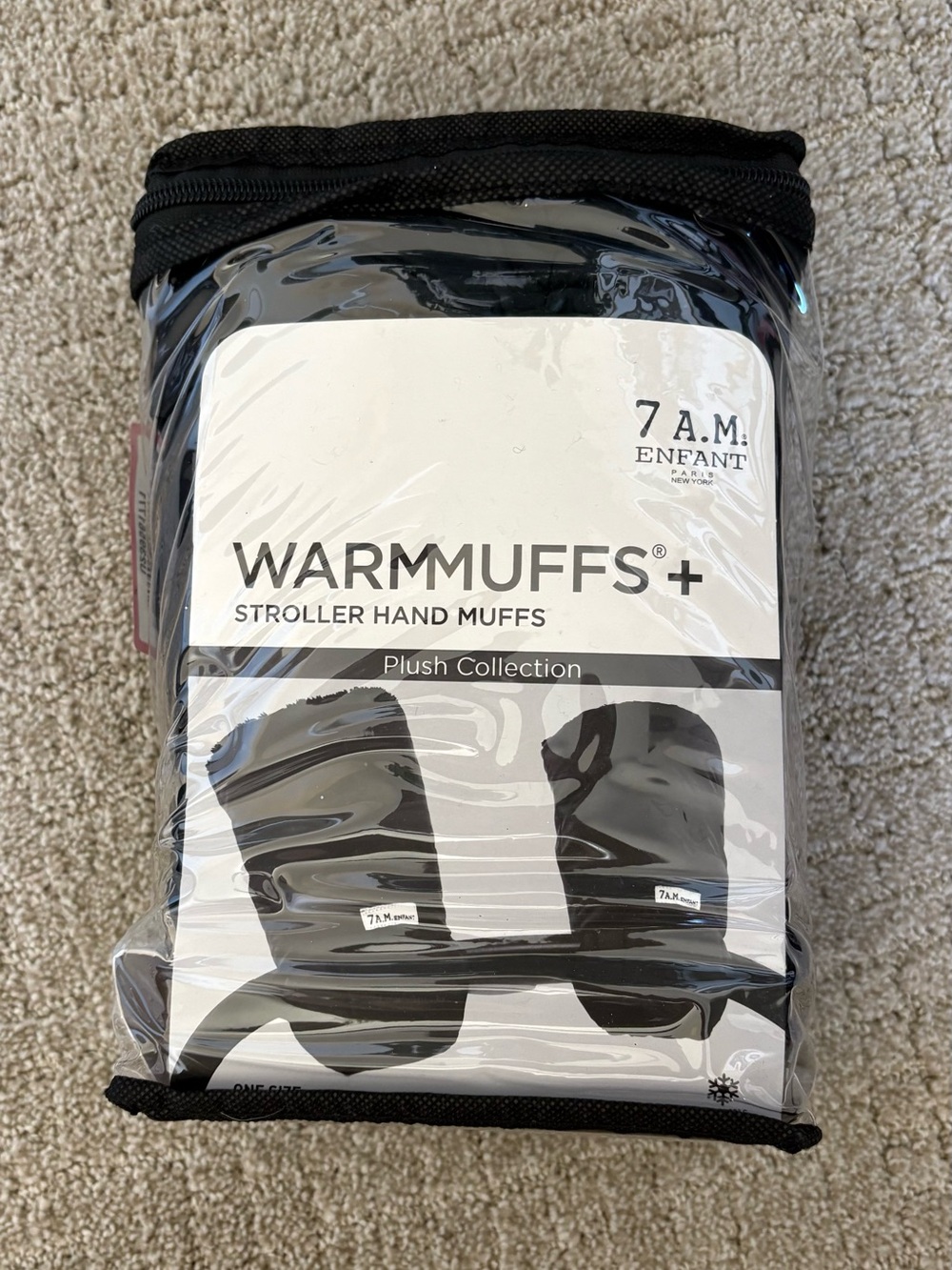 7 A.M. Enfant Black Warmmuffs+ Stroller Hand Muffs